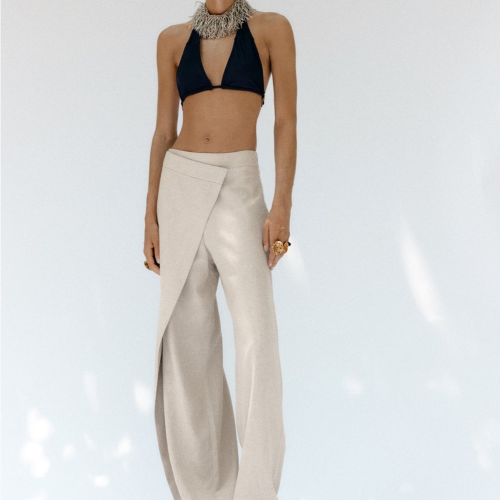 Linen Blend Pareo Pants